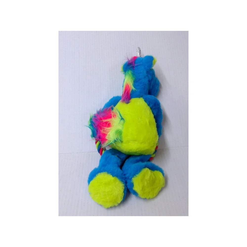 Cudl Tuff Adurables Magic Unicorn Dog Toy Blue Lime Green Plush Rope Ring #26470